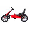 Gokart STAR na pedały dla dzieci 3+ Czerwony + Regulacja siedzenia + Pompowane koła