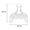Gokart na Pedały AIR PerHour dla dzieci Niebieski + Hamulec ręczny + Pompowane koła + Regulacja siedzenia