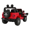 Jeep Wrangler Rubicon na akumulator dla dzieci Czerwony + Pilot + Radio MP3 LED + Koła EVA