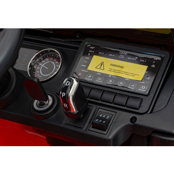Jeep Wrangler Rubicon na akumulator dla dzieci Czerwony + Pilot + Radio MP3 LED + Koła EVA