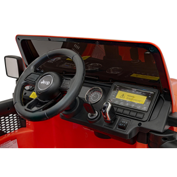 Jeep Wrangler Rubicon na akumulator dla dzieci Pomarańczowy + Pilot + Radio MP3 LED + Koła EVA