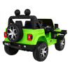 Jeep Wrangler Rubicon na akumulator dla dzieci Zielony + Pilot + Radio MP3 LED + Koła EVA