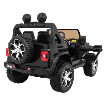 Jeep Wrangler Rubicon terenowy na akumulator dla dzieci Czarny + Pilot  + 4x4