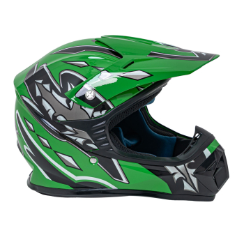 Kask Motocyklowy Enduro Zielony M