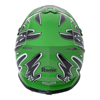 Kask Motocyklowy Enduro Zielony M