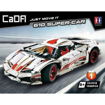 Klocki techniczne CaDA 1696 el. Autko sportowe 610 SUPER-CAR dla dzieci 8+