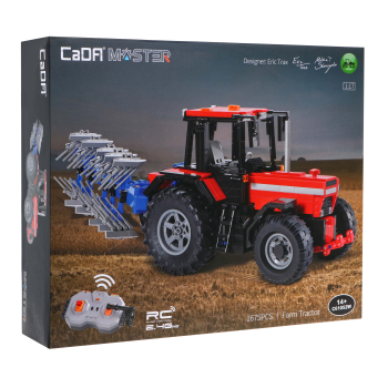 Klocki techniczne CaDA Master 1675 el. Zdalnie sterowany Traktor z pługiem Eric Trax