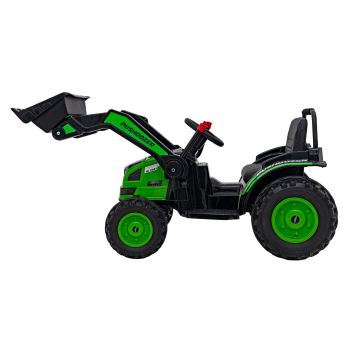 Koparka Traktor na akumulator dla dzieci Zielony + Ruchome Ramię Łyżka + Pilot + Wolny Start + Radio FM + LED