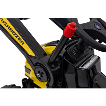 Koparka Traktor na akumulator dla dzieci Żółty + Ruchome Ramię Łyżka + Pilot + Wolny Start + Radio FM + LED