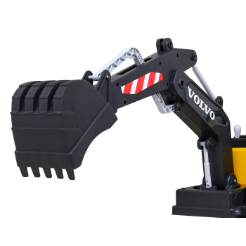 Koparka Volvo na akumulator Żółta + Ruchoma łyżka + 2 baseniki + 150 piłek + Pilot + Radio MP3 + LED