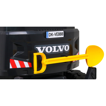 Koparka Volvo na akumulator Żółta + Ruchoma łyżka + 2 baseniki + 150 piłek + Pilot + Radio MP3 + LED