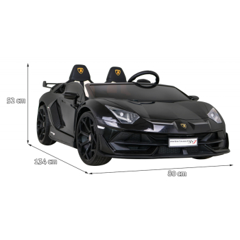 Lamborghini SVJ DRIFT dla 2 dzieci Czarny + Funkcja driftu + Pilot + MP3 LED + Wolny Start