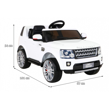 Land Rover Discovery Autko elektryczne dla dzieci Biały SUV + Pilot