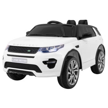 Land Rover Discovery dla dzieci Biały + Pilot + 5-pkt pasy + Regulacja siedzenia + EVA + MP3 LED