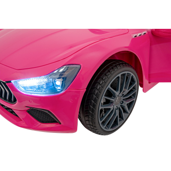 Maserati Ghibli na akumulator dla dzieci Różowy + Pilot + EVA + Wolny Start + LED Audio