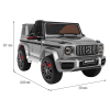 Mercedes AMG G63 dla dzieci Lakier Srebrny + Pilot + MP3 LED + Wolny Start + EVA + Pasy