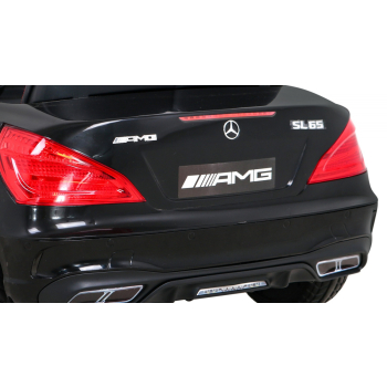 Mercedes Benz AMG SL65 S elektryczny dla dzieci Czarny + Pilot + Audio LED + Ekoskóra + EVA + Wolny Start