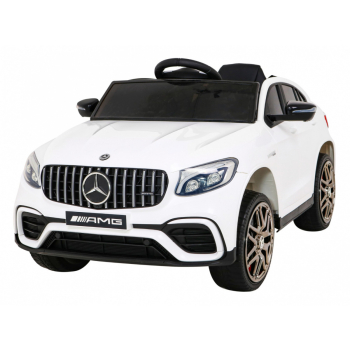 Mercedes Benz GLC63S dla dzieci, Biały SUV + Pilot + Napęd 4x4