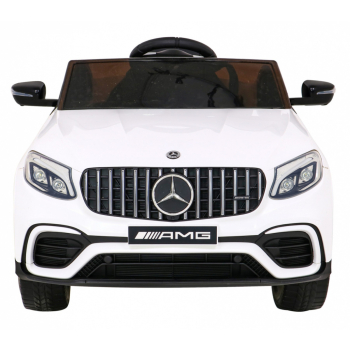 Mercedes Benz GLC63S dla dzieci, Biały SUV + Pilot + Napęd 4x4