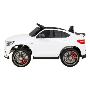 Mercedes Benz GLC63S dla dzieci, Biały SUV + Pilot + Napęd 4x4