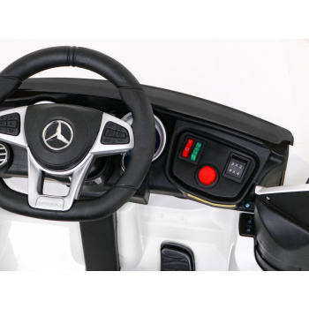 Mercedes Benz GLC63S dla dzieci, Biały SUV + Pilot + Napęd 4x4
