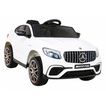 Mercedes Benz GLC63S dla dzieci, Biały SUV + Pilot + Napęd 4x4