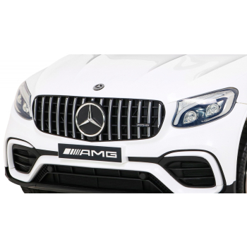 Mercedes Benz GLC63S dla dzieci, Biały SUV + Pilot + Napęd 4x4