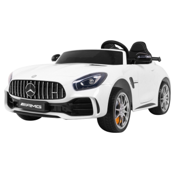 Mercedes-Benz GT R dla dzieci Lakier Biały + Napęd 4x4 + Nawiew powietrza + Pilot + EVA + MP3 LED
