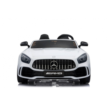 Mercedes-Benz GT R dla dzieci Lakier Biały + Napęd 4x4 + Nawiew powietrza + Pilot + EVA + MP3 LED