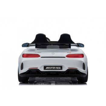 Mercedes-Benz GT R dla dzieci Lakier Biały + Napęd 4x4 + Nawiew powietrza + Pilot + EVA + MP3 LED