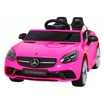 Mercedes Benz SLC300 Auto na akumulator dla dzieci Różowy + Dźwięki MP3 Światła + Pilot + Wolny Start