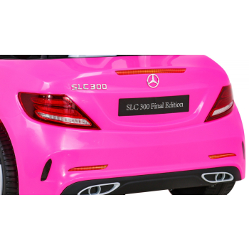 Mercedes Benz SLC300 Auto na akumulator dla dzieci Różowy + Dźwięki MP3 Światła + Pilot + Wolny Start