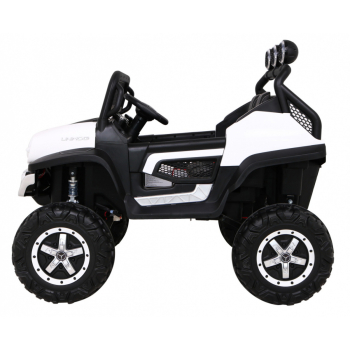 Mercedes Benz Unimog dla dzieci Biały + Napęd 4x4 + Pilot + Bagażnik + Wolny Start + MP3 LED