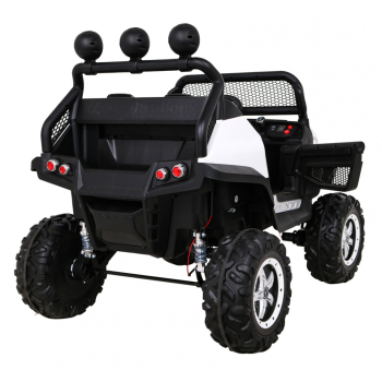 Mercedes Benz Unimog dla dzieci Biały + Napęd 4x4 + Pilot + Bagażnik + Wolny Start + MP3 LED