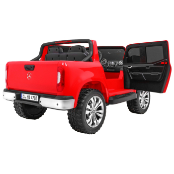 Mercedes Benz X-Class dla dzieci Czerwony + Pilot + Napęd 4x4 + MP4 + Bagażnik + LED + EVA