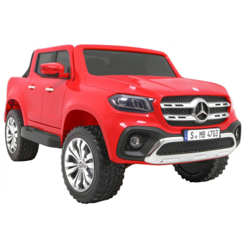 Mercedes Benz X-Class dla dzieci Czerwony + Pilot + Napęd 4x4 + MP4 + Bagażnik + LED + EVA
