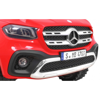 Mercedes Benz X-Class dla dzieci Czerwony + Pilot + Napęd 4x4 + MP4 + Bagażnik + LED + EVA