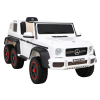 Mercedes G63 AMG Autko na akumulator Biały + Pilot + 6 kół EVA + Wolny Start + MP3 LED