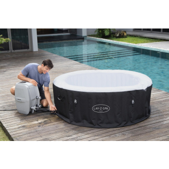 Miami Lay-Z-Spa Dmuchane Spa BESTWAY 4-osobowe + Pompa z panelem + Filtr