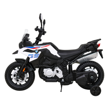 Motor BMW F850 GS na akumulator dla dzieci Biały + Kółka pomocnicze + Audio LED + Wolny Start + EVA