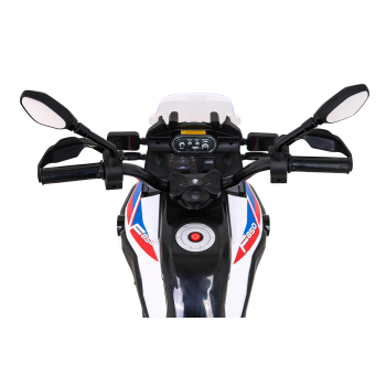 Motor BMW F850 GS na akumulator dla dzieci Biały + Kółka pomocnicze + Audio LED + Wolny Start + EVA