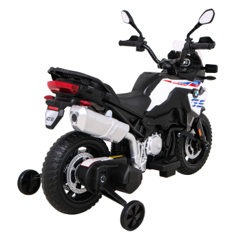 Motor BMW F850 GS na akumulator dla dzieci Biały + Kółka pomocnicze + Audio LED + Wolny Start + EVA