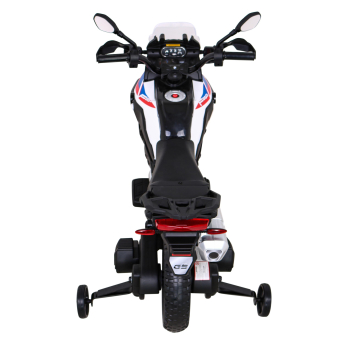 Motor BMW F850 GS na akumulator dla dzieci Biały + Kółka pomocnicze + Audio LED + Wolny Start + EVA