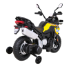 Motor BMW F850 GS na akumulator dla dzieci Żółty + Kółka pomocnicze + Audio LED + Wolny Start + EVA