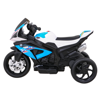 Motor BMW HP4 na akumulator dla dzieci Niebieski + 3 Koła + LED + MP3 USB + Ekoskóra