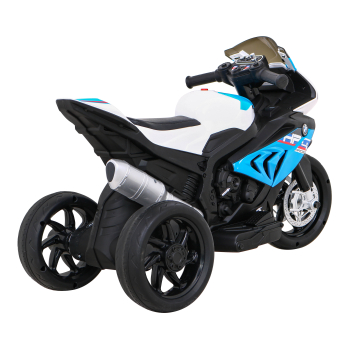 Motor BMW HP4 na akumulator dla dzieci Niebieski + 3 Koła + LED + MP3 USB + Ekoskóra