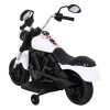 Motor Chopper V-Max na akumulator dla dzieci Biały + Melodie Klakson + Światło + Kółka pomocnicze
