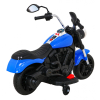 Motor Chopper V-Max na akumulator dla dzieci Niebieski + Melodie Klakson + Światło + Kółka pomocnicze