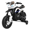 Motor Night Rider na akumulator dla dzieci Biały + Kółka pomocnicze + MP3 USB + Gaz w manetce