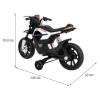Motor Night Rider na akumulator dla dzieci Biały + Kółka pomocnicze + MP3 USB + Gaz w manetce